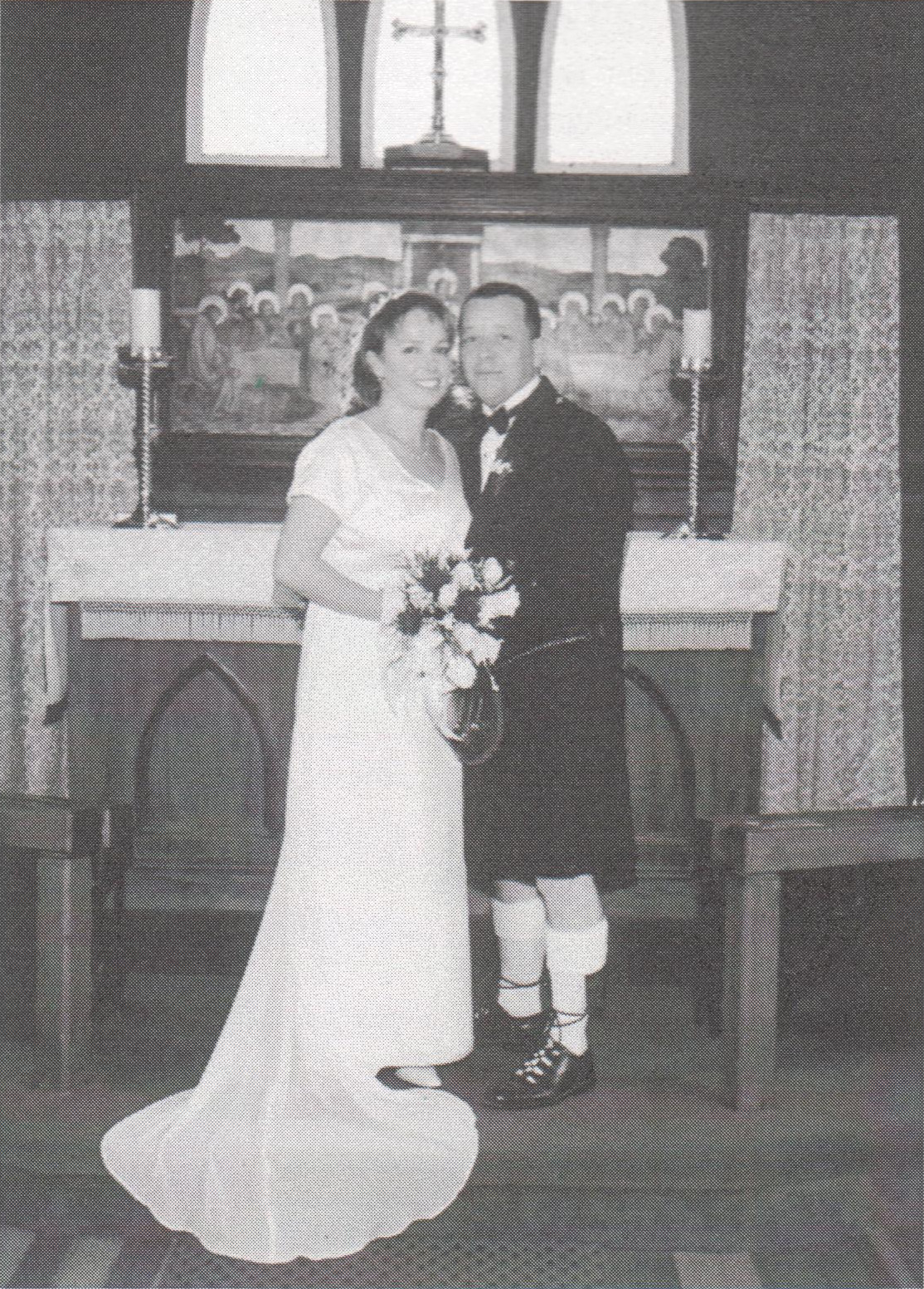 In the last wedding at the old All Saints Church, Gemma Beierback married Doug Davidson, 2002