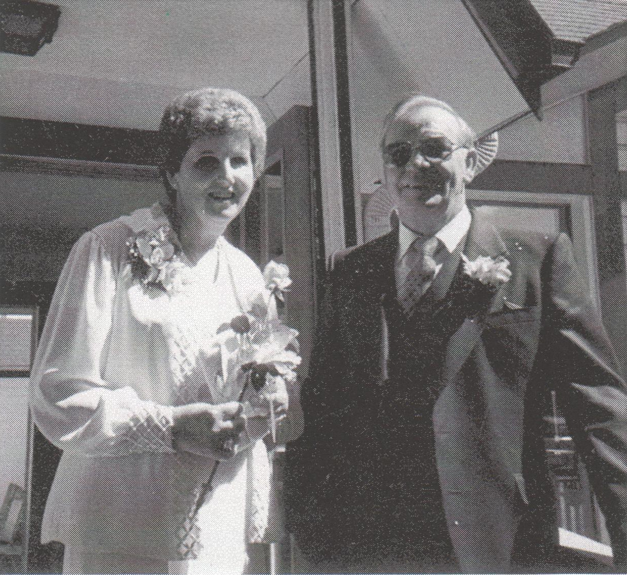 Jean and Leigh Blackwell at their daughter Kathy's wedding in 1985