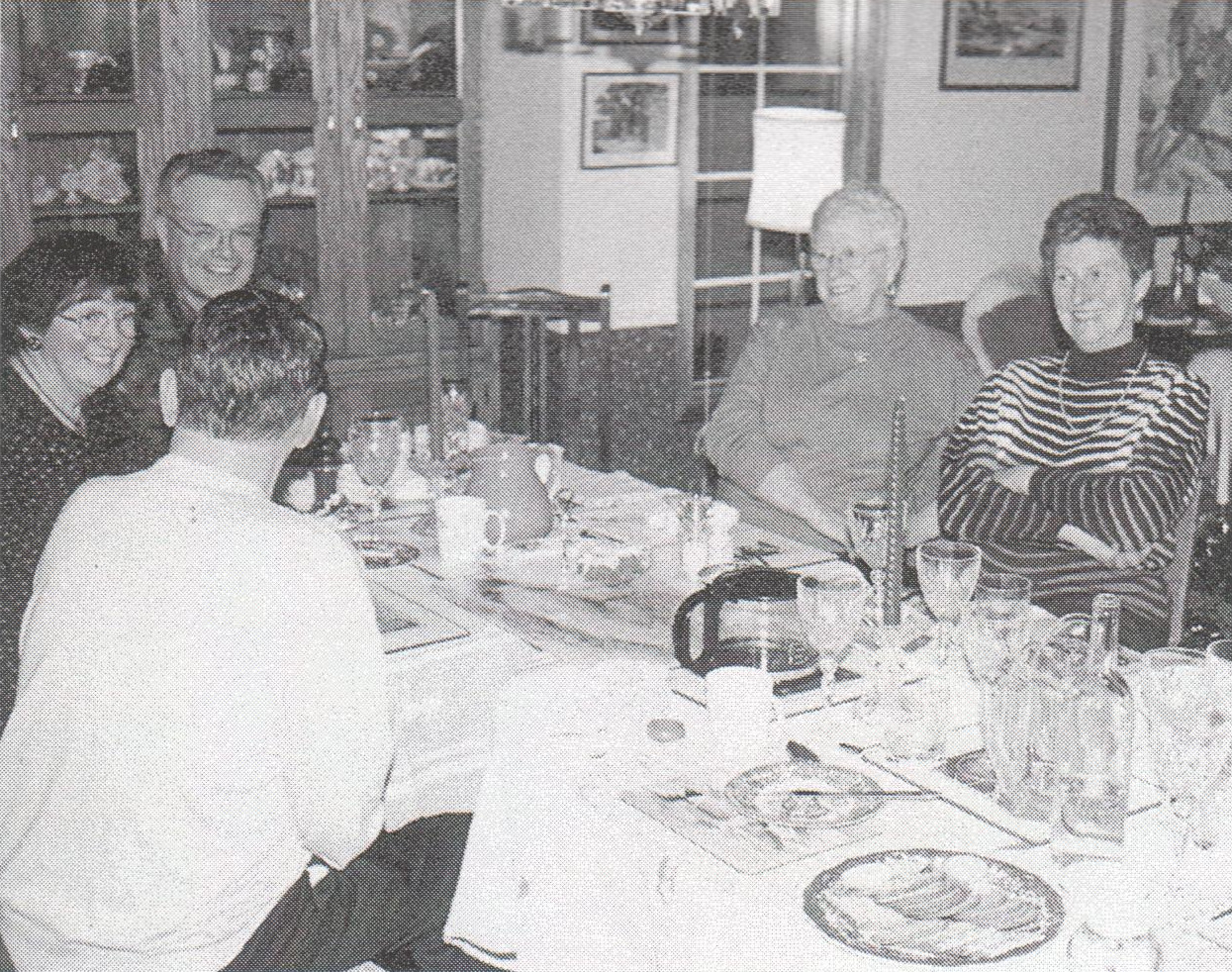 Jim and Lydia Graham enjoying one of many fellowship dinners with Grete and Ben Greenfield and Pauline Murray