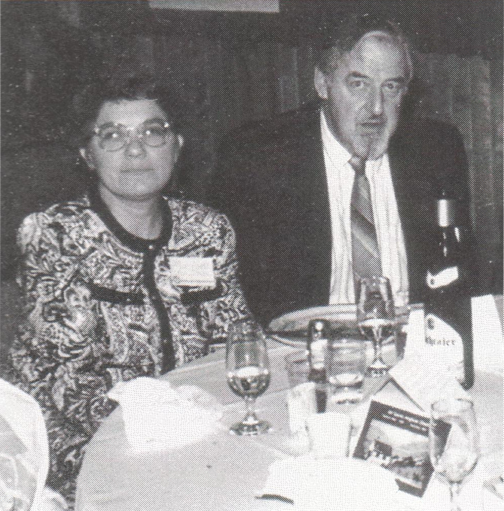 Margaret and Peter Hunziker at a parish dinner in 1999